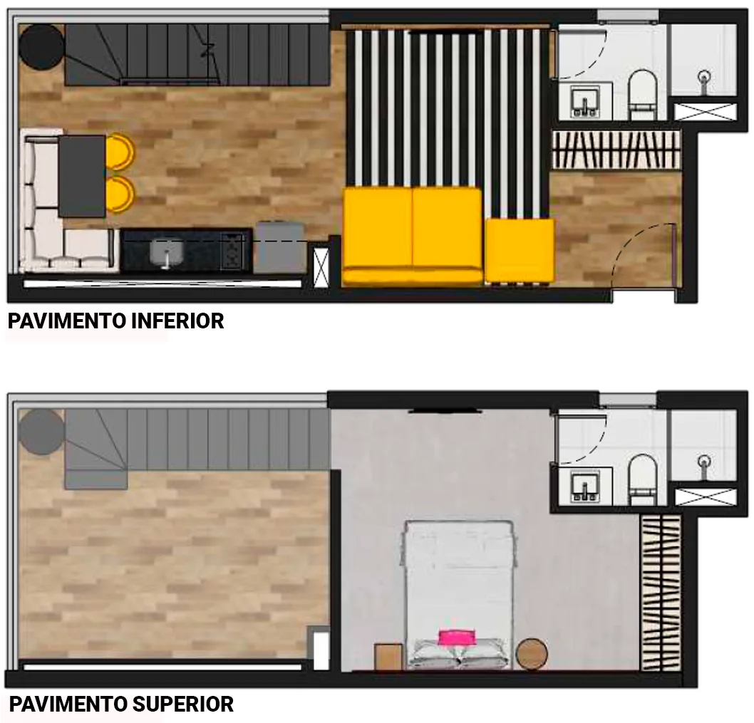 Planta ilustrativa sem escala | Loft