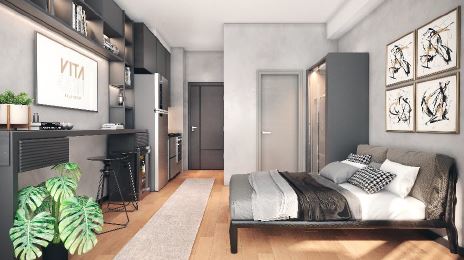 STUDIO 24M² DECORADO NA BELA VISTA